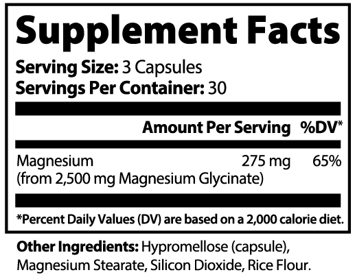 Magnesium Glycinate -2 Bottles Every 60 Days